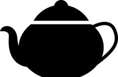 Porcelain Teapot Line Tracing Svg Vector, Free Vectors File